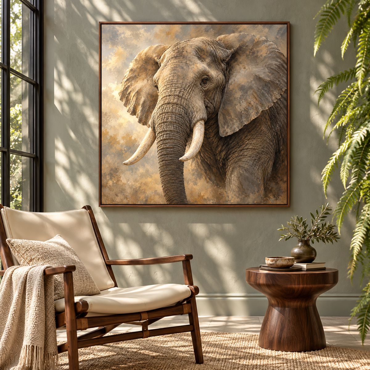Elephant's Wisdom — interior presentation 5, MIORLUNE wall art