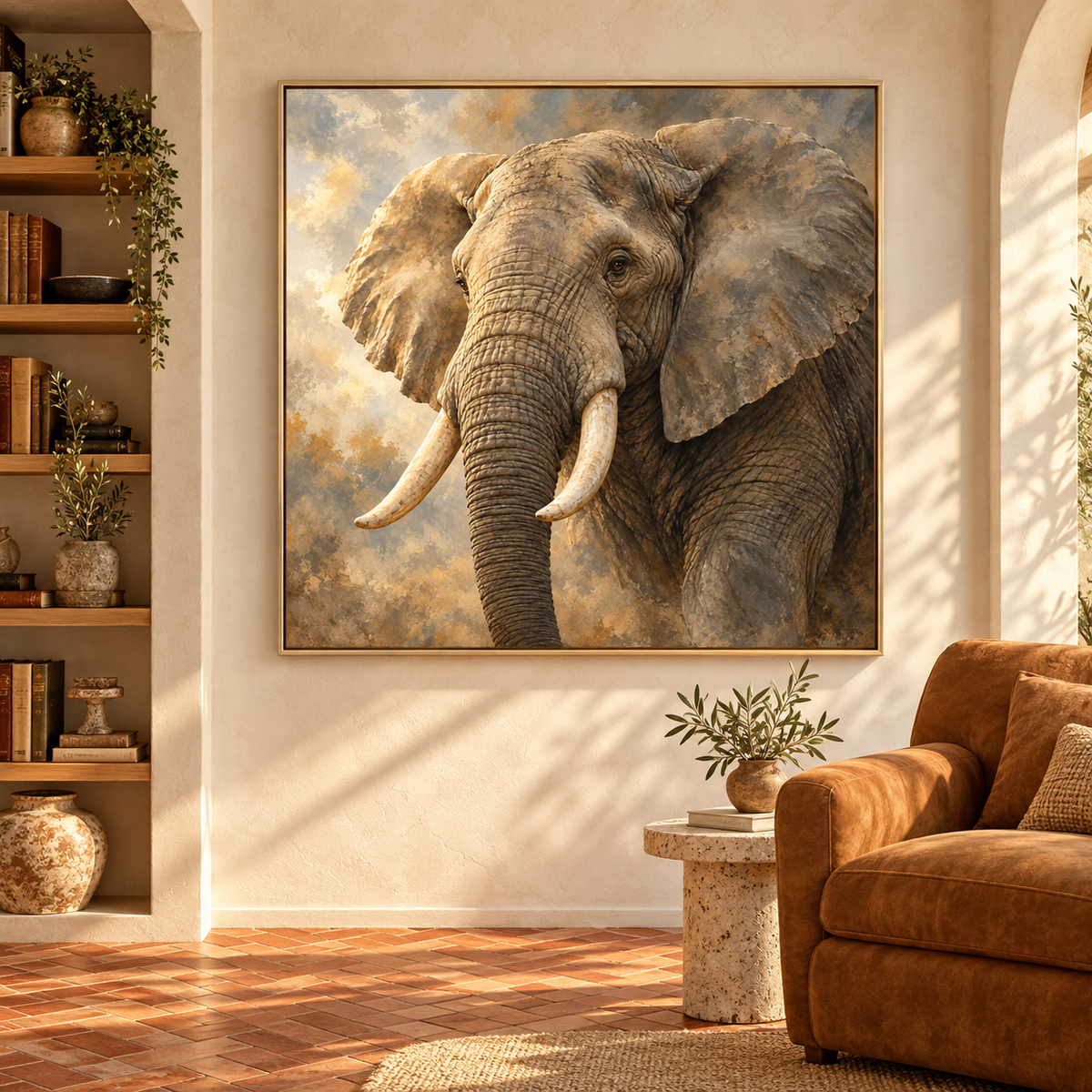 Elephant's Wisdom — interior presentation 7, MIORLUNE wall art
