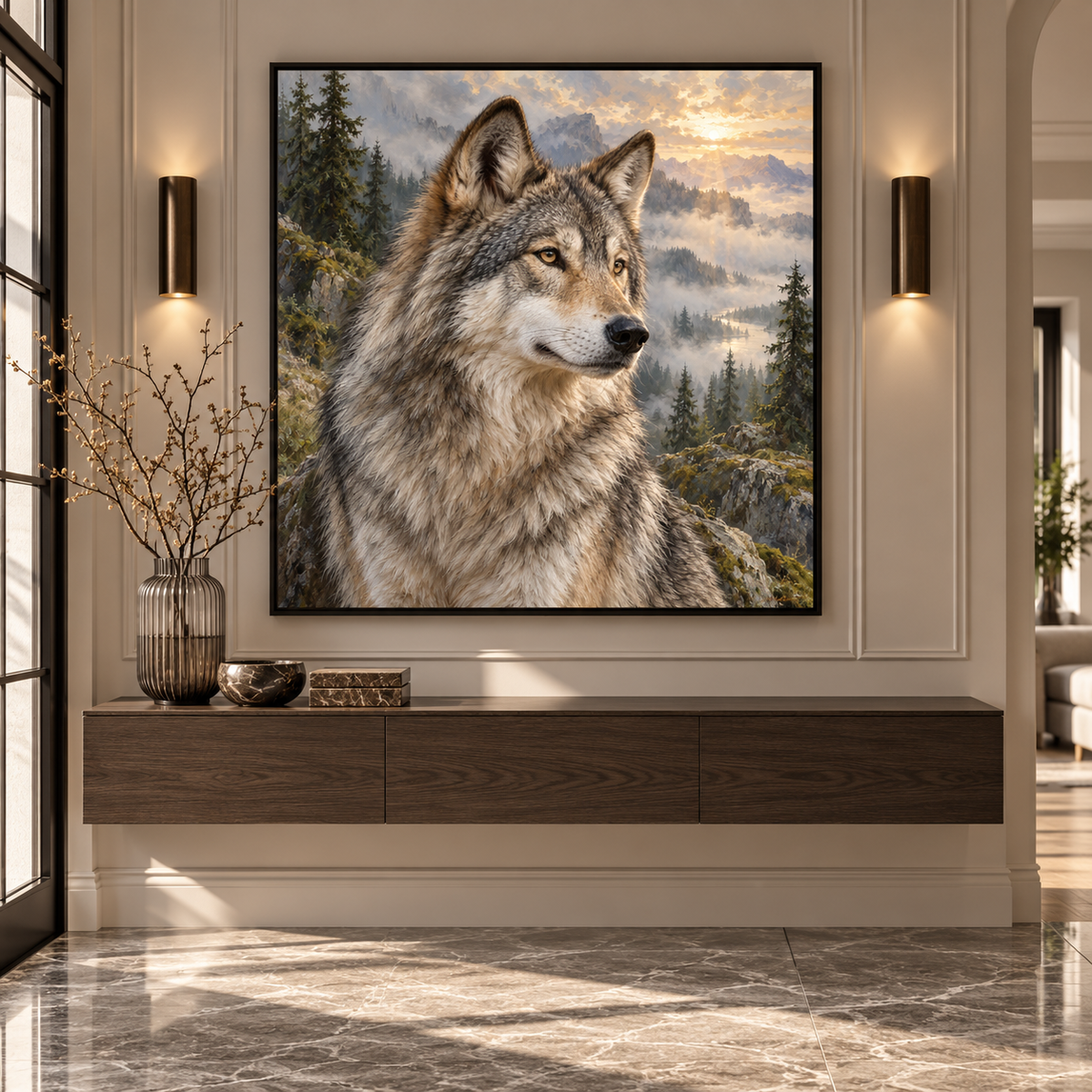 The Wolf Awakens — interior presentation 2, MIORLUNE wall art