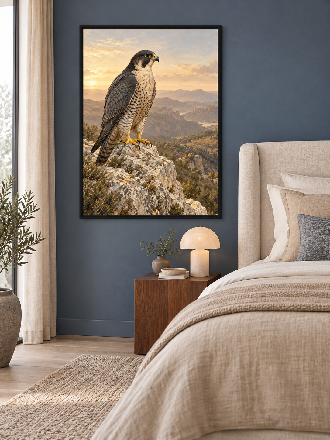 Falcon's Poise — interior presentation 3, MIORLUNE wall art