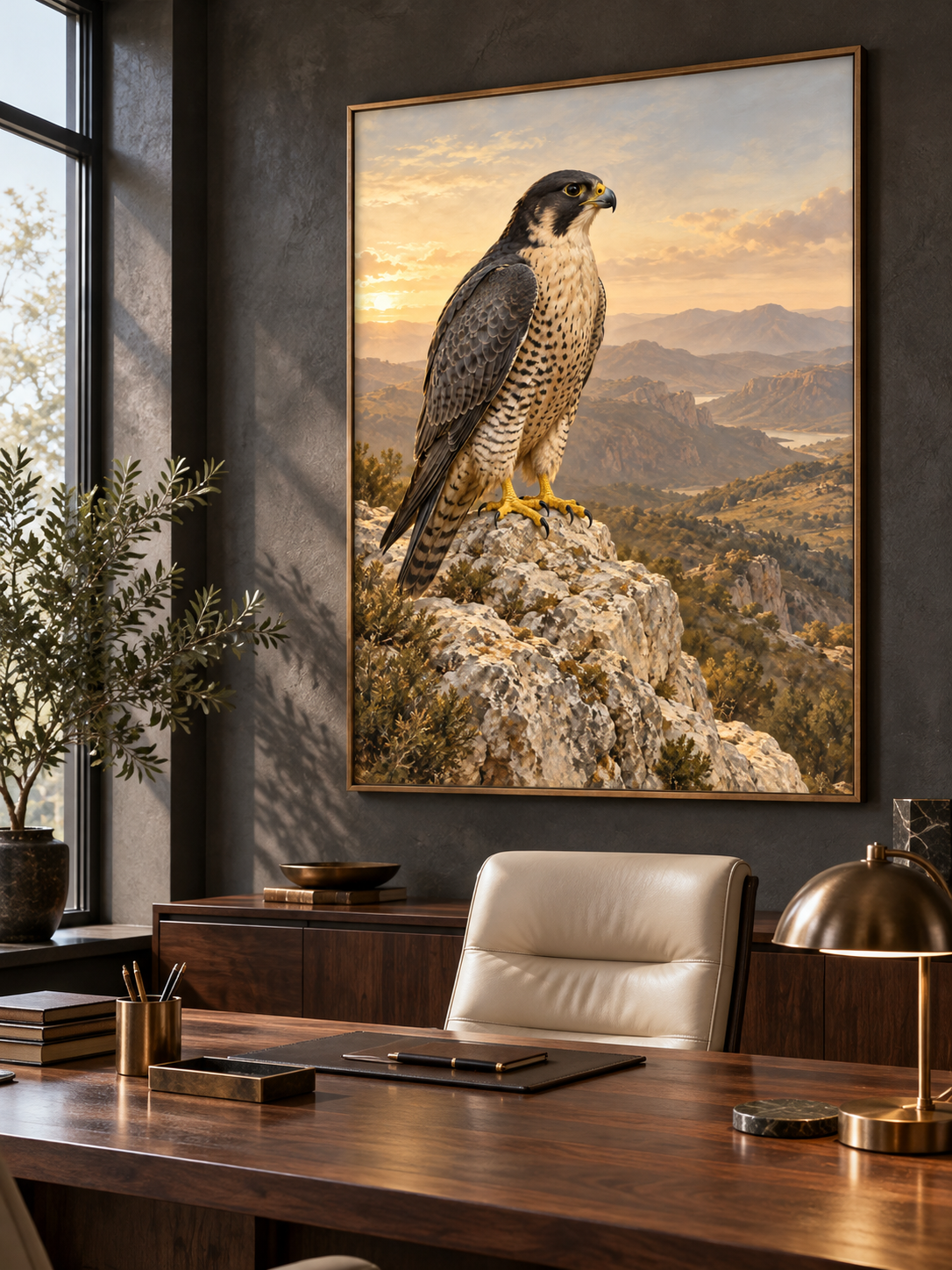 Falcon's Poise — interior presentation 4, MIORLUNE wall art