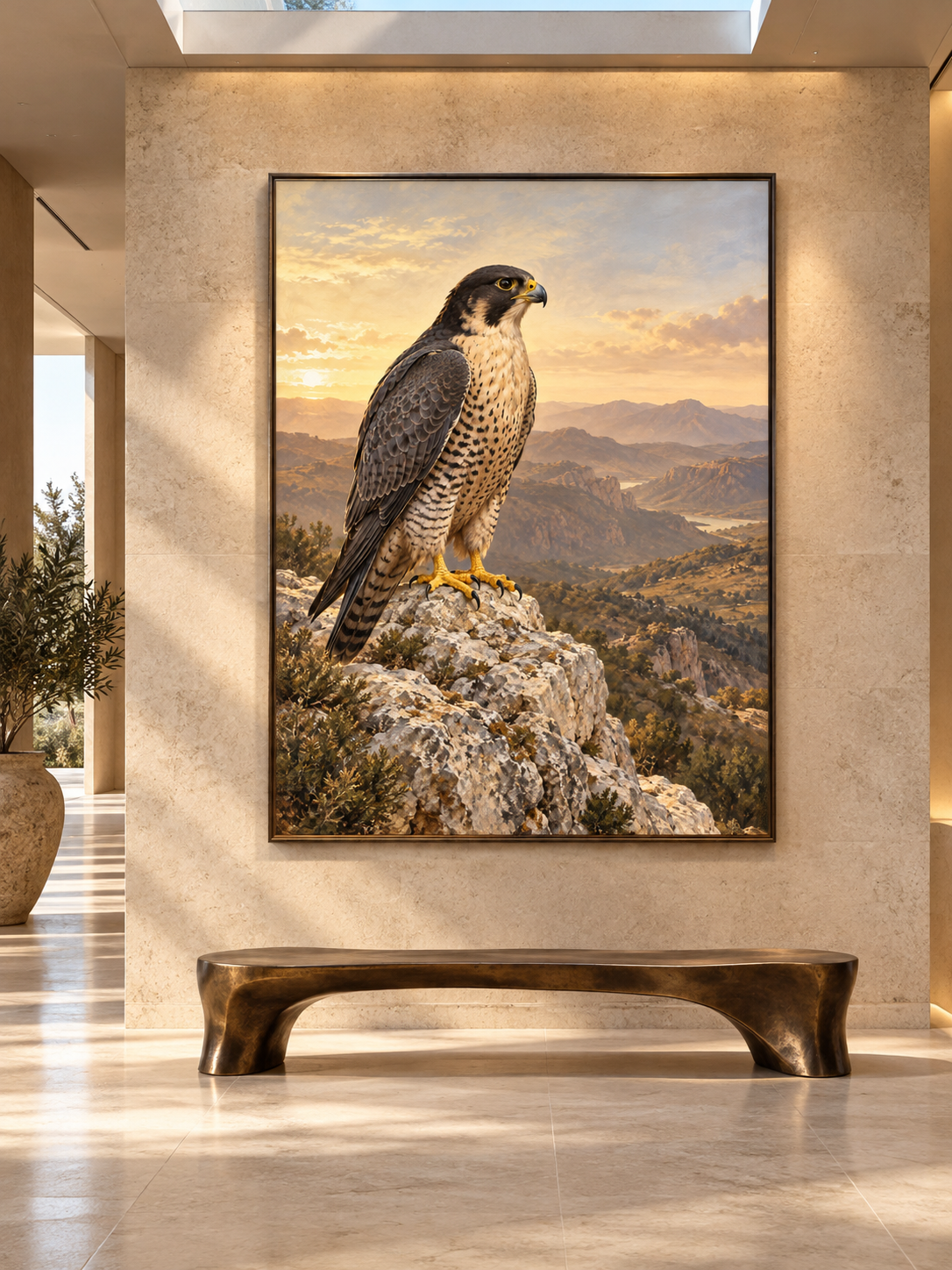 Falcon's Poise — interior presentation 5, MIORLUNE wall art