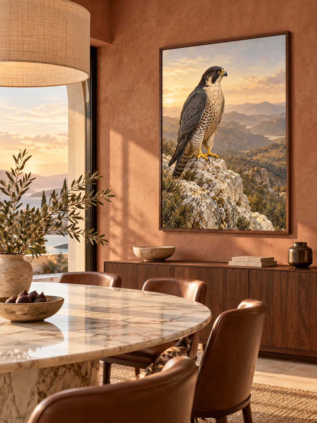 Falcon's Poise — interior presentation 6, MIORLUNE wall art