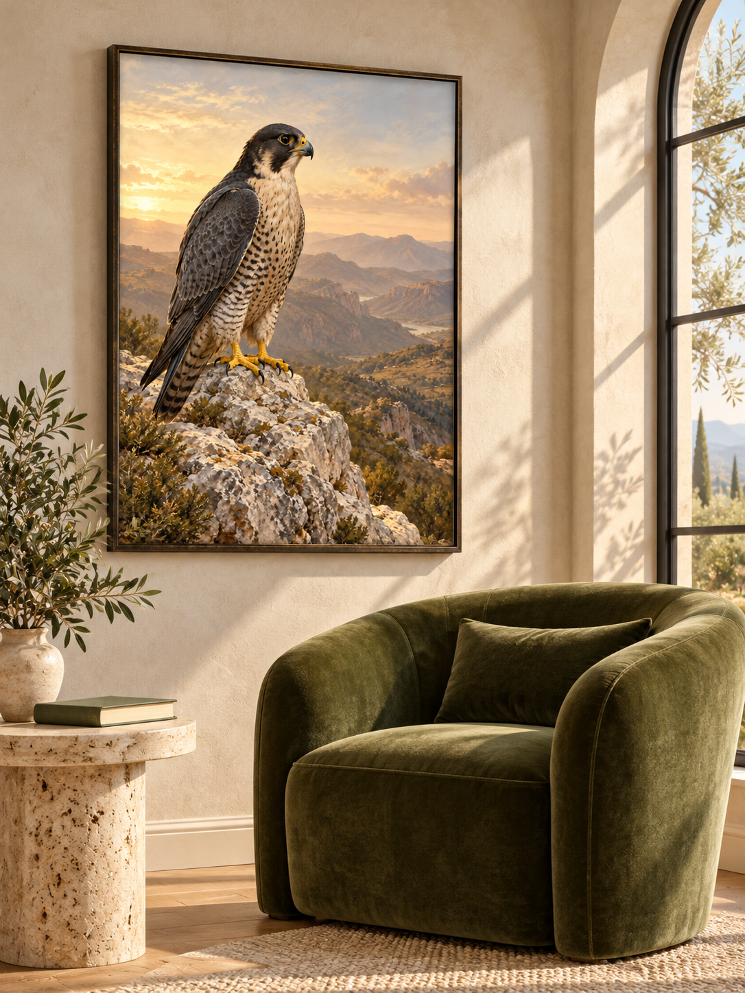 Falcon's Poise — interior presentation 8, MIORLUNE wall art