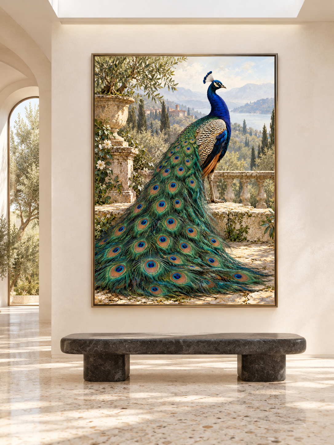Peacock's Splendour — interior presentation 5, MIORLUNE wall art