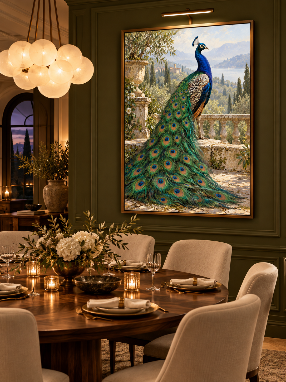 Peacock's Splendour — interior presentation 6, MIORLUNE wall art