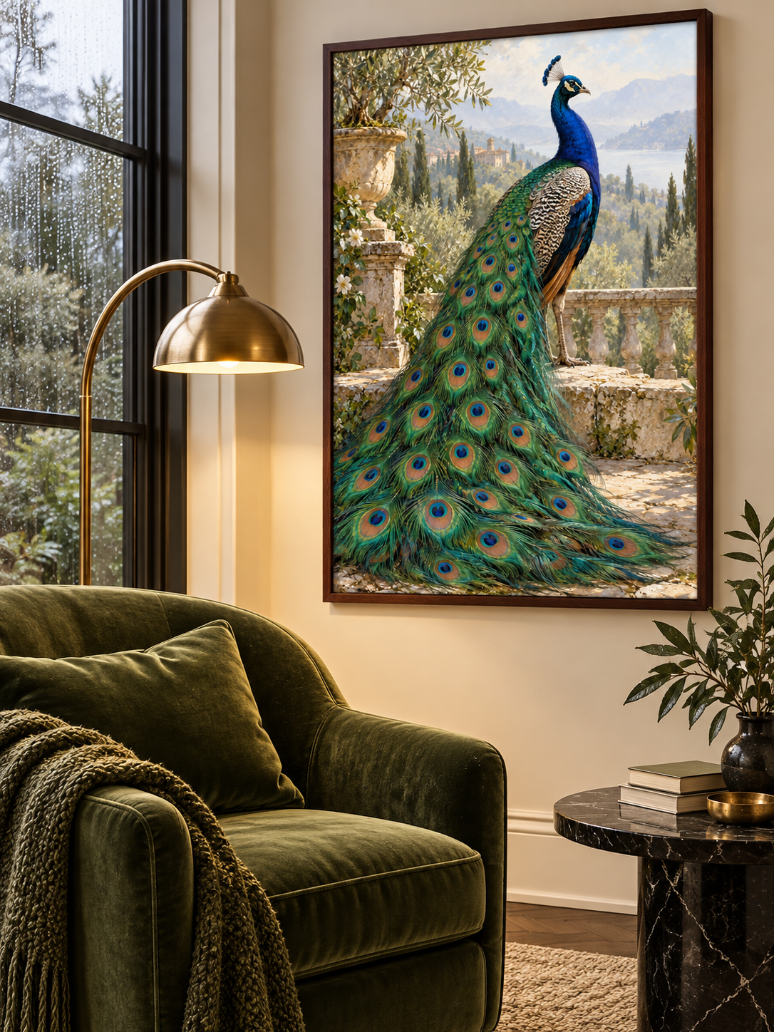 Peacock's Splendour — interior presentation 7, MIORLUNE wall art