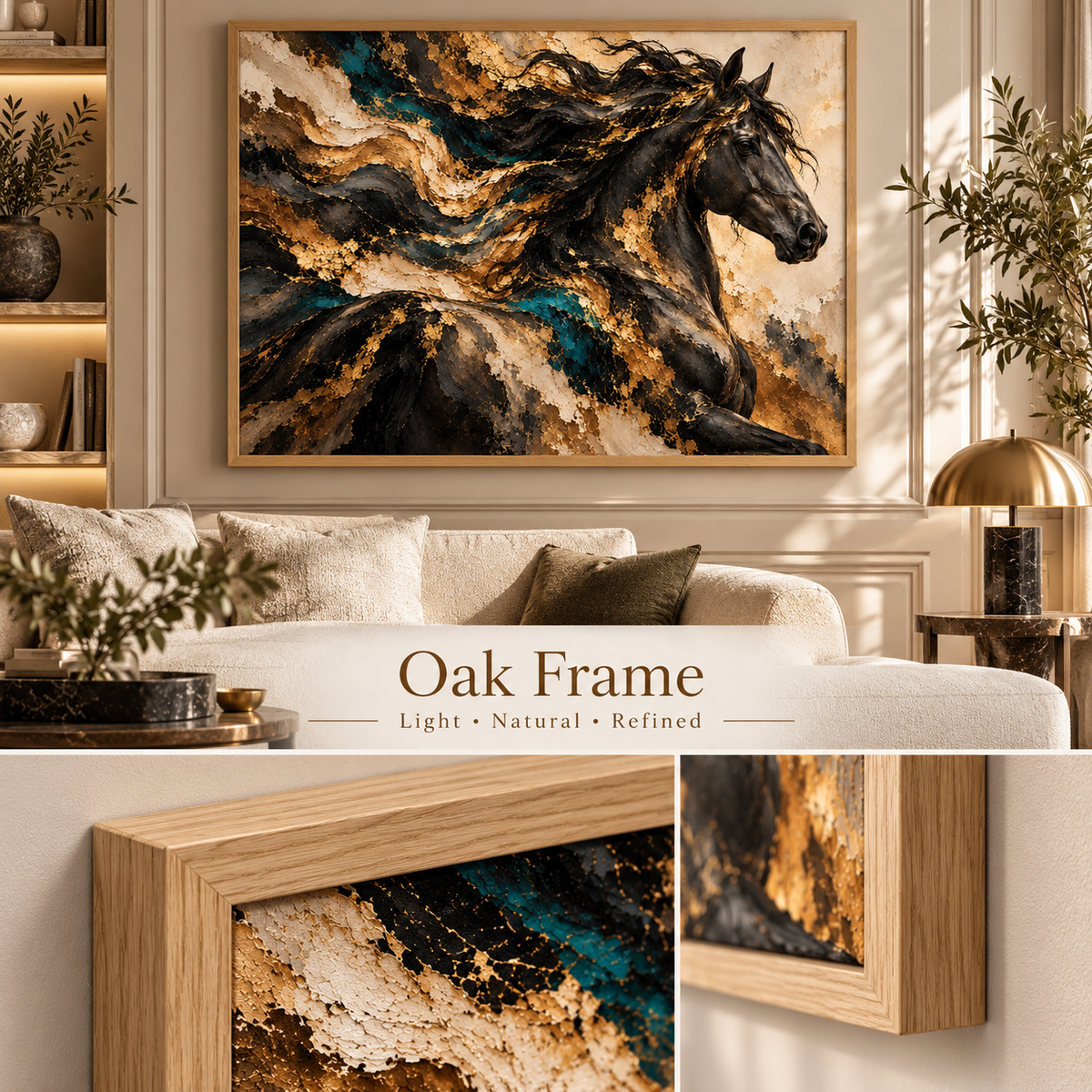 Aurum Stallion Oak frame option