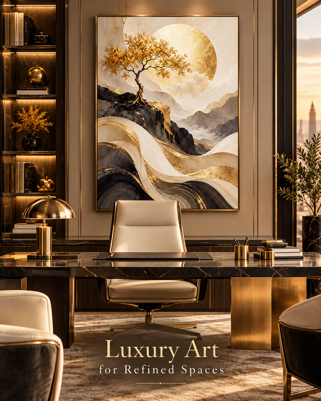 Celestial Grove luxury office mockup
