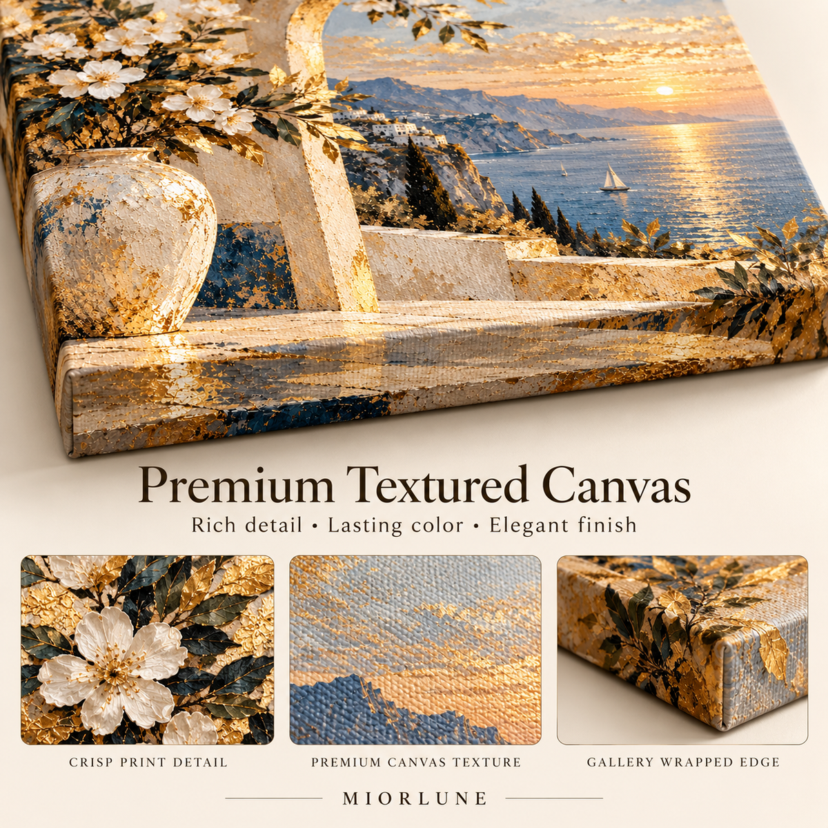 MIORLUNE Edition 03 premium canvas texture detail