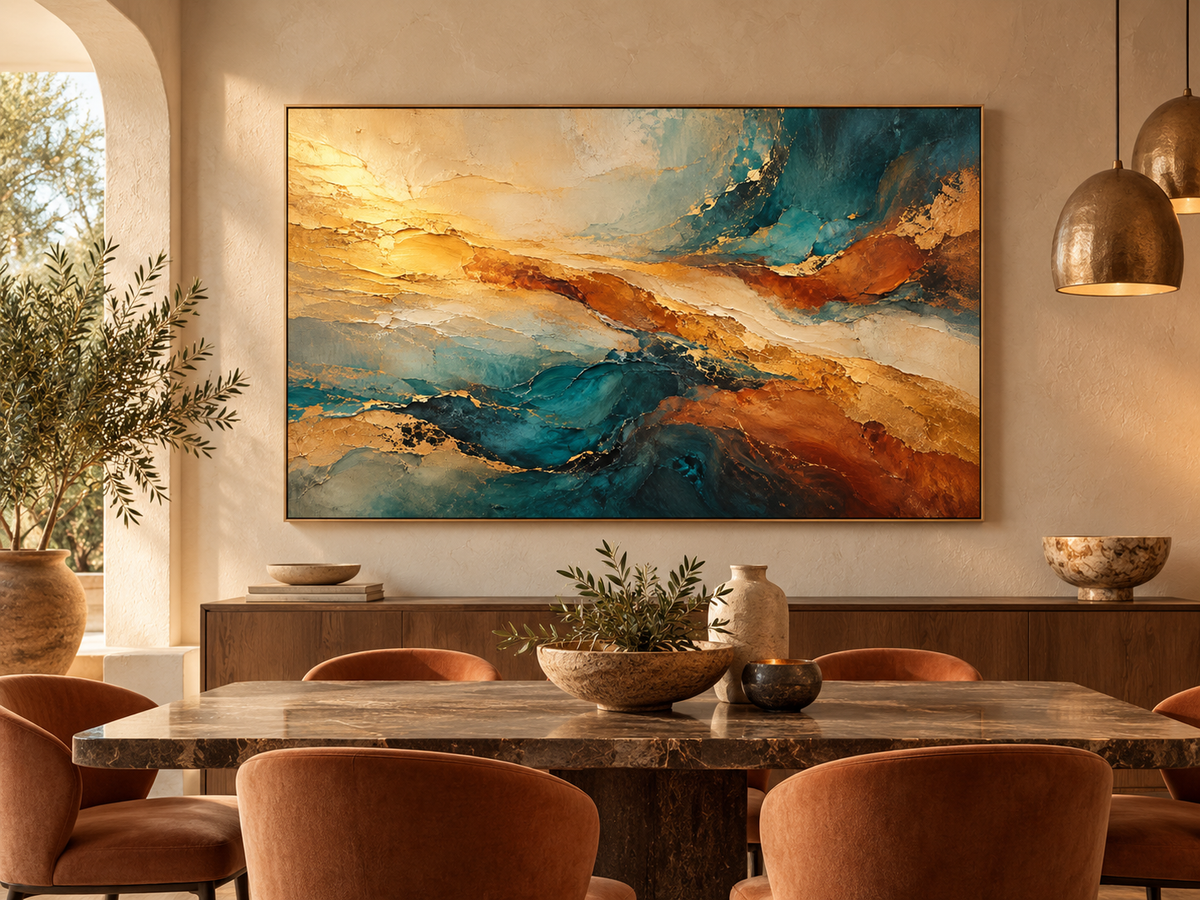 Ember & Tide luxury dining room mockup