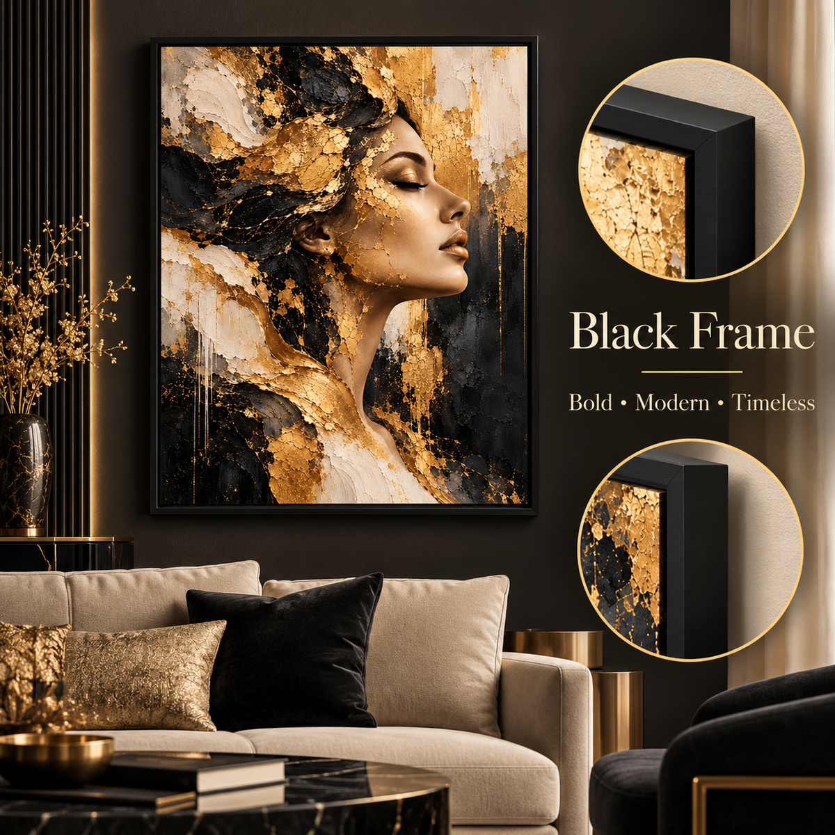 Gilded Reverie Black frame option