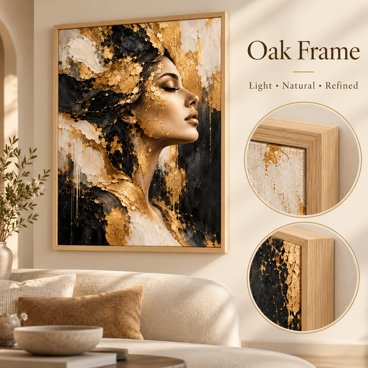 Gilded Reverie Oak frame option