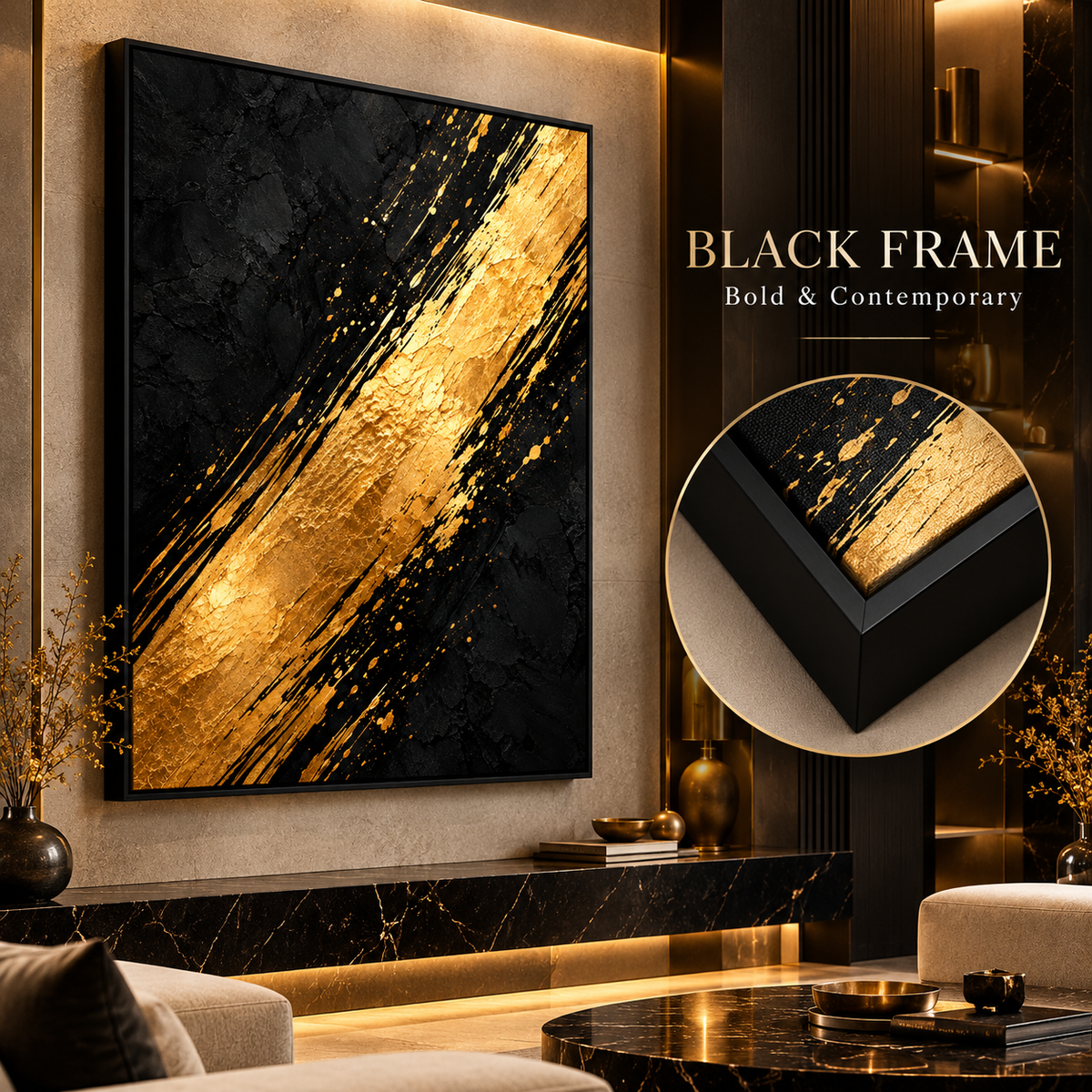 Golden Gesture Black frame option