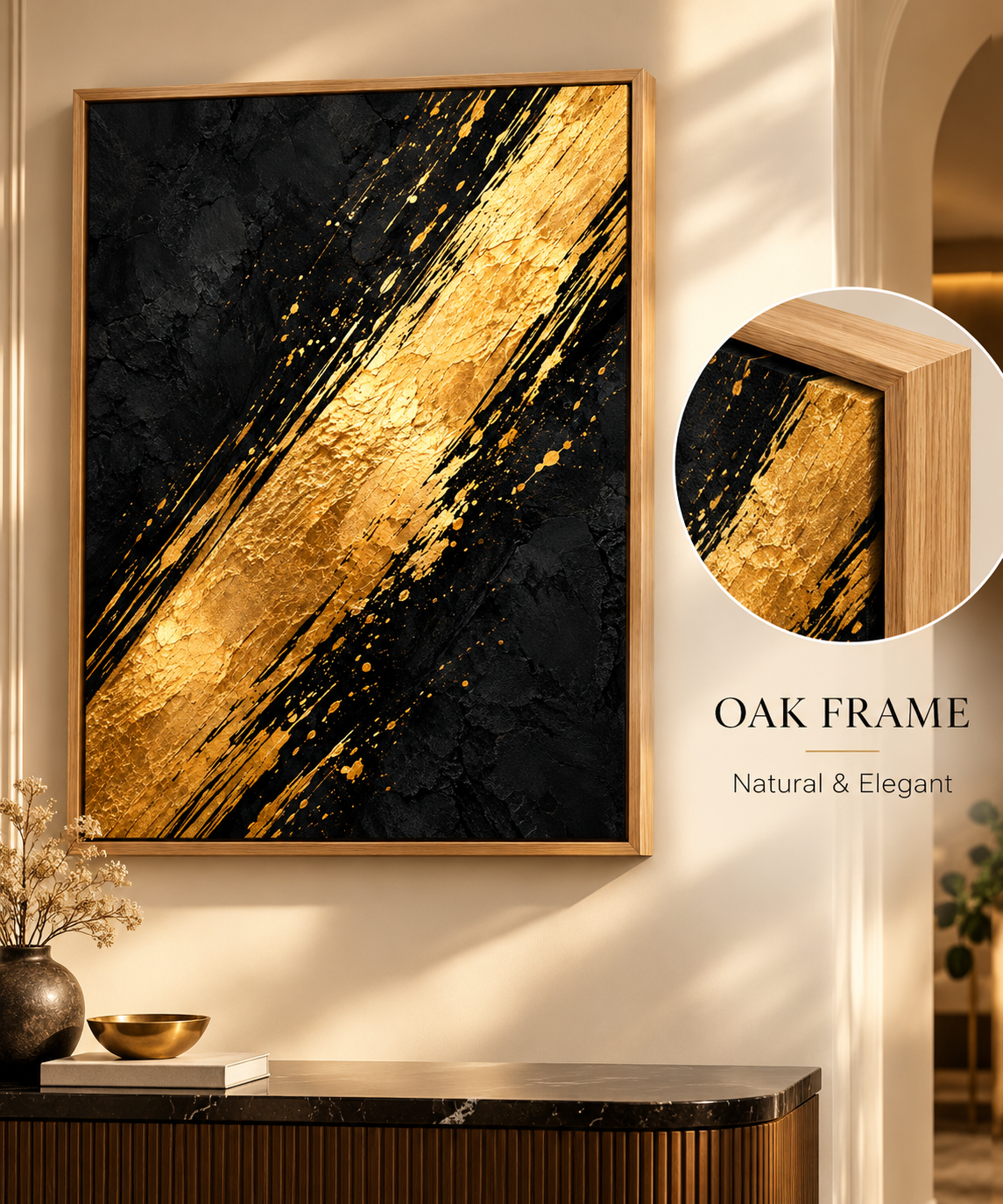 Golden Gesture Oak frame option