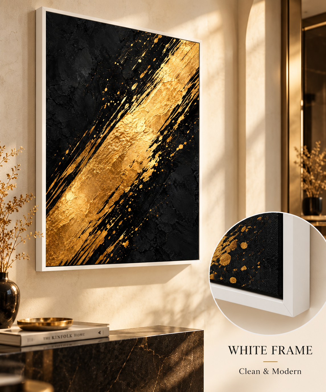 Golden Gesture White frame option