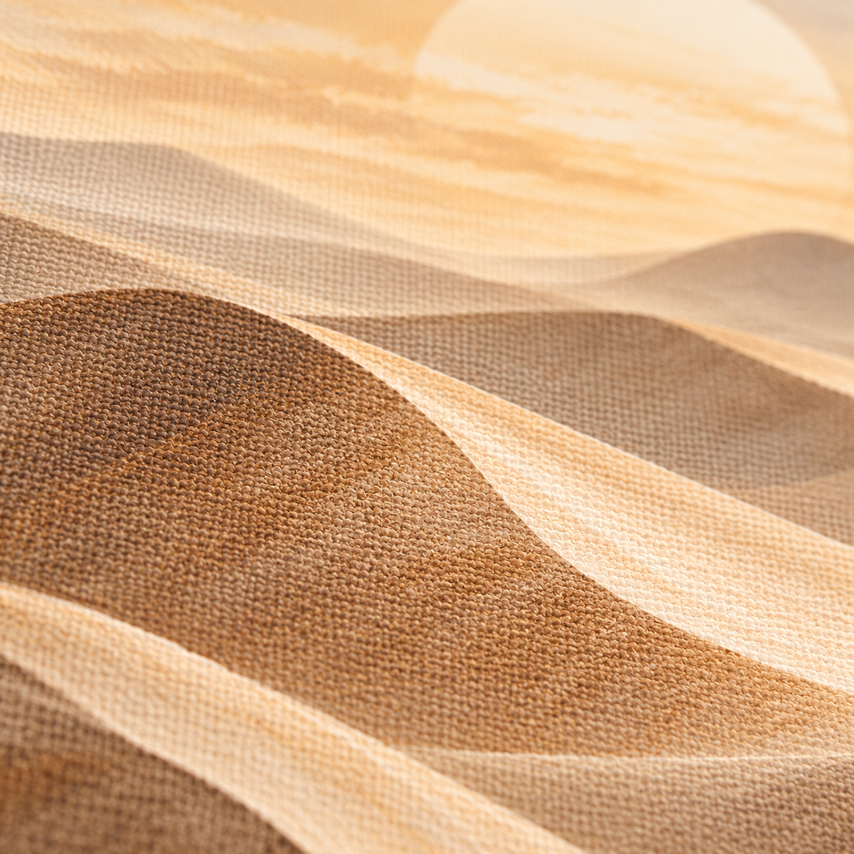 Close-up preview of Sahara Veil canvas texture and printed detail