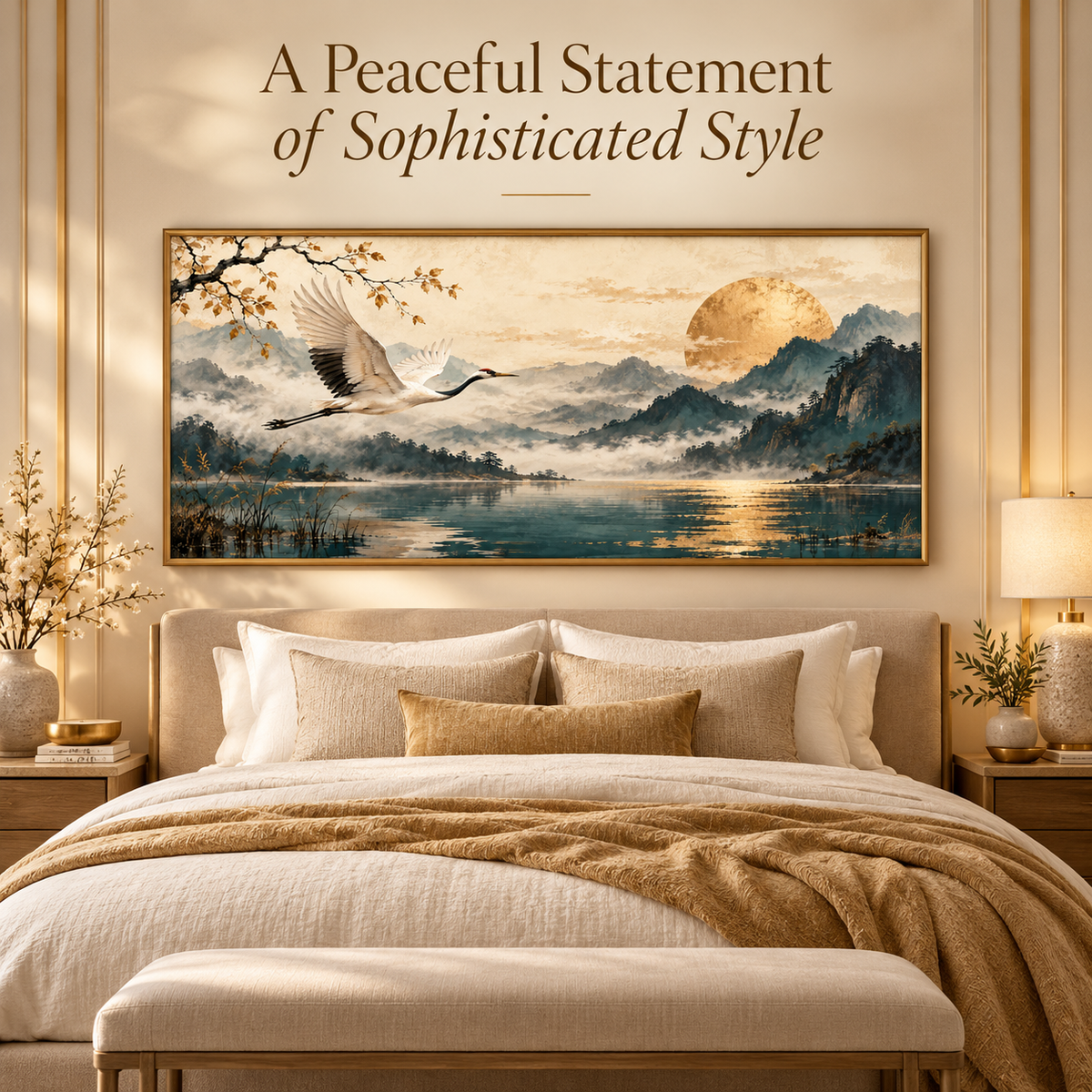 Silent Flight luxury bedroom mockup