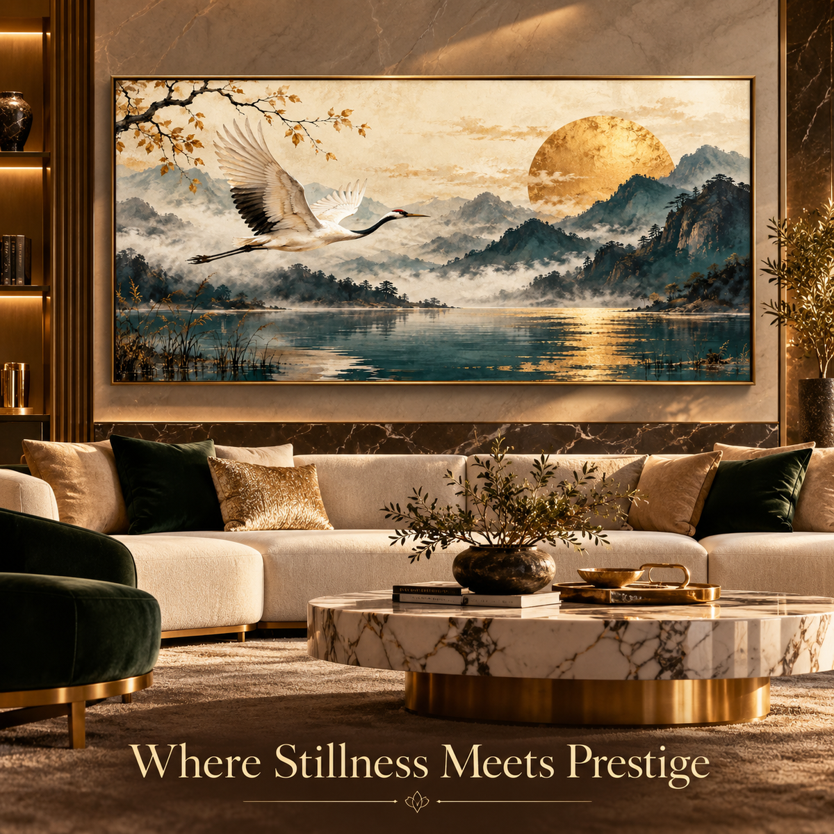 Silent Flight luxury salon mockup