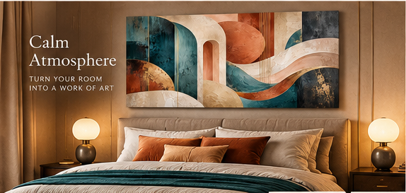 Terracotta Rhythm luxury bedroom mockup