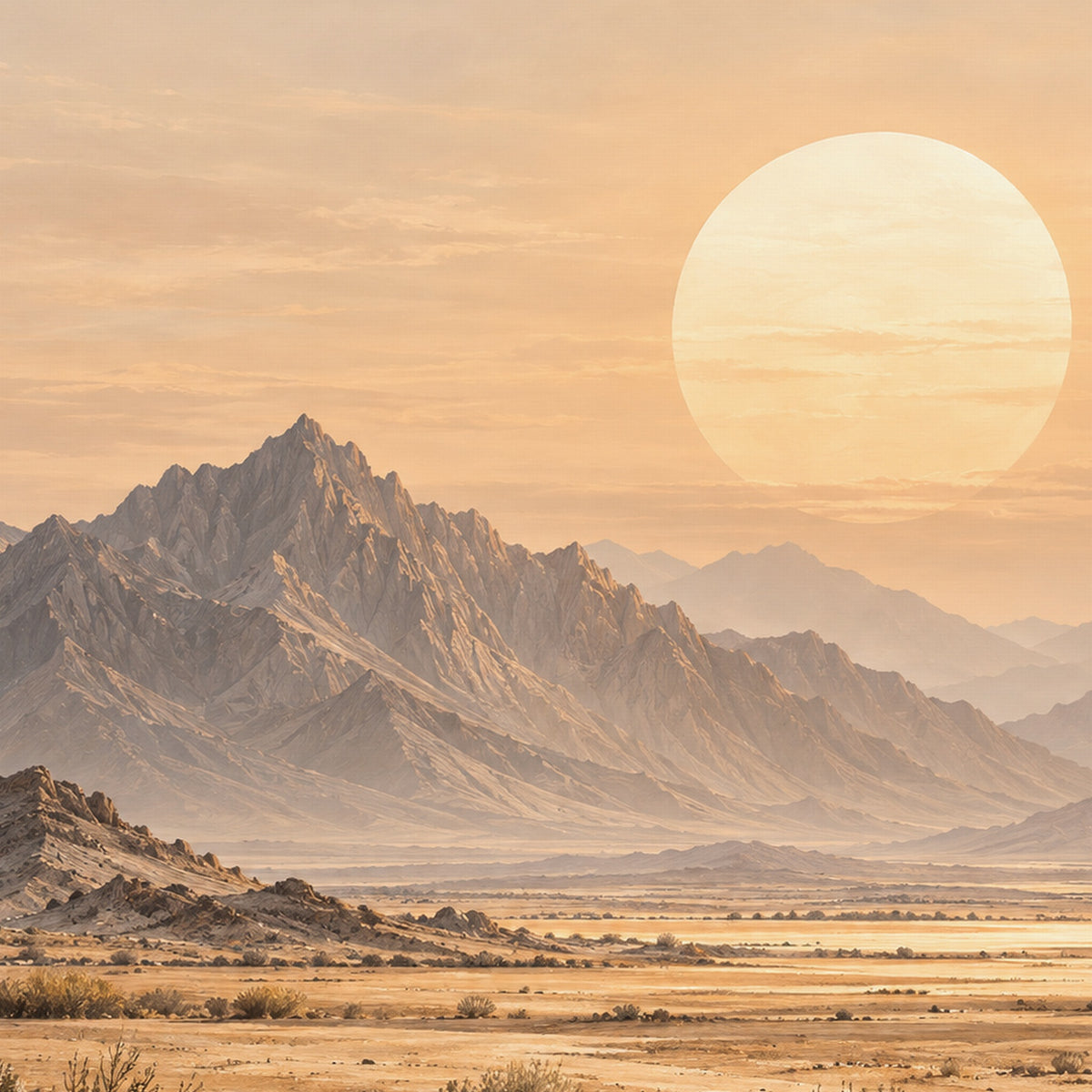 Close-up preview of Vast Sun Serenity printed canvas detail